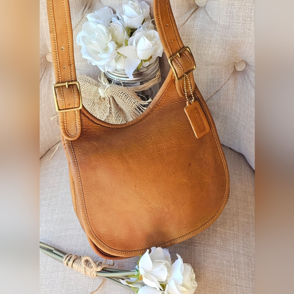 Vintage Coach Bonnie Cashin NYC Pre-Serial Saddle Bag # 9205 ( Carmel ) - Picture 3 of 16